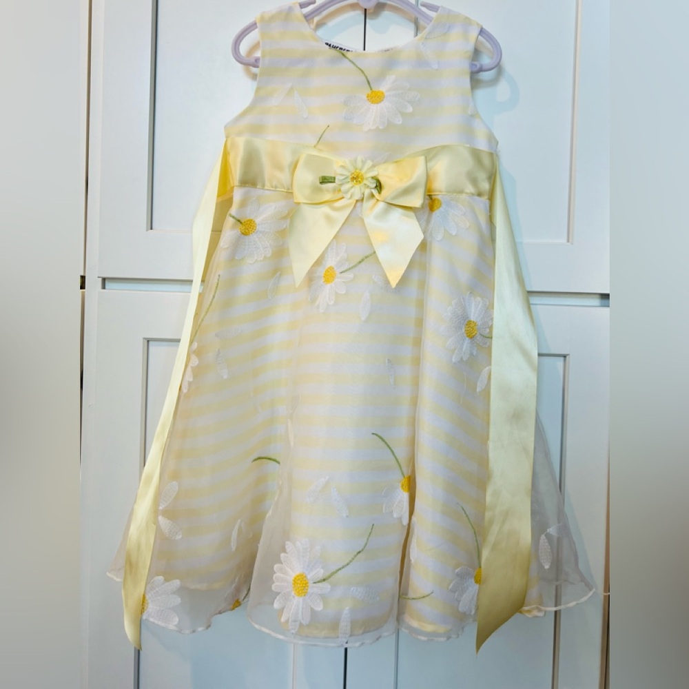 Girls silky flower dress